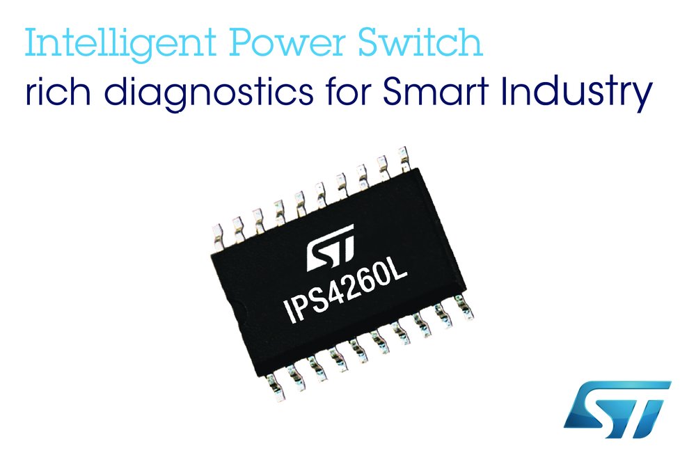 Highly Integrated Quad Low-Side Switch from STMicroelectronics Presents Rich Diagnostics for Smart Automation